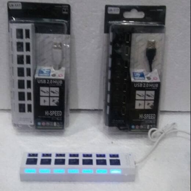 USB 2.0 HUB 7 Port Saklar On Off