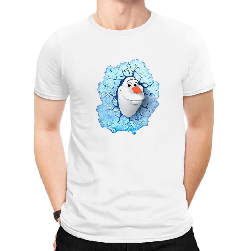 Luslos Men Tshirt Short Sleeve White T Shirt Frozen 2 Olaf Printed T Shirts Male Harajuku Tee Tops Futbolka Muzhskaya Shopee Indonesia