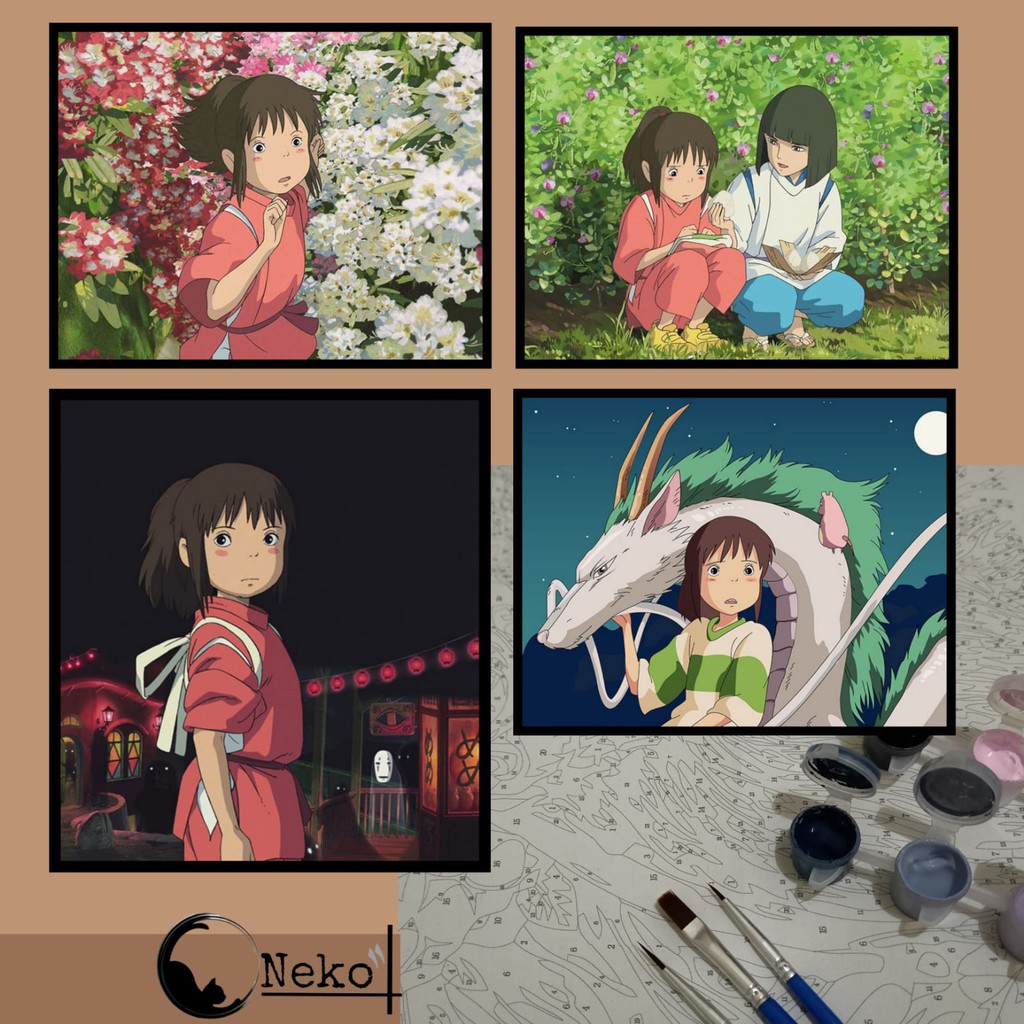 

⭐Oneko⭐ Paint By Number / melukis dengan nomor {40x50cm} Anime Spirited Away Ghibli