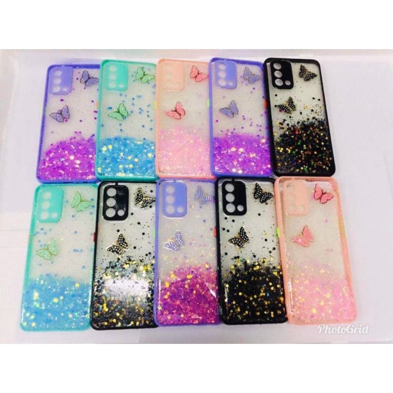 CASE INFINIX SMART 5 CASING GLITER KUPU-KUPU