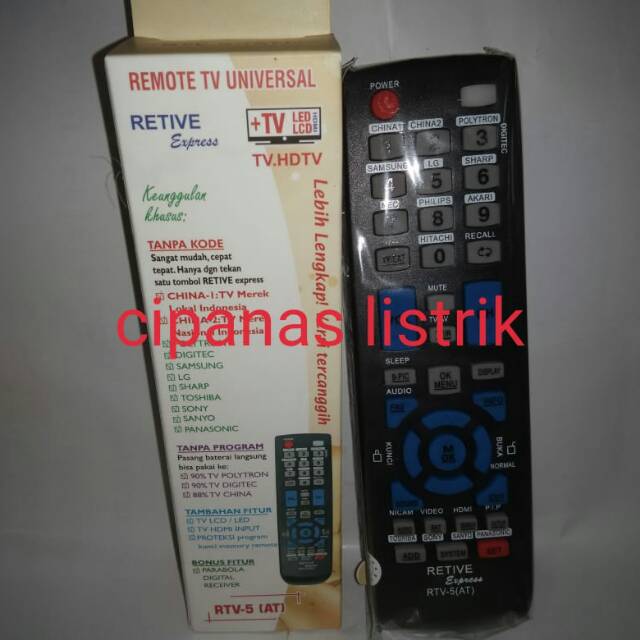 Remote tv universal retive 5 at
