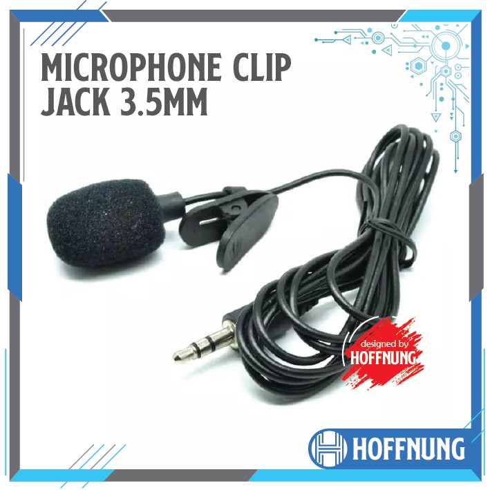 Microphone Clip Jack 3.5mm Mic Clip for Smartphone HP Laptop Tablet PC Komputer YouTube Smulee