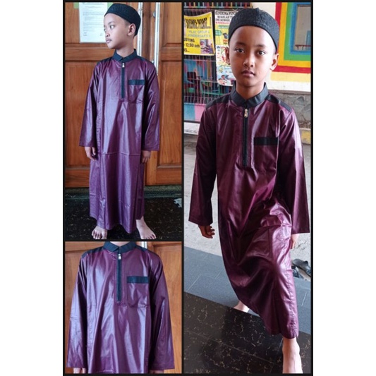 Gamis Jubah Anak Laki Laki 11-14 Tahun || Jubah Anak Laki Laki Model Terbaru || Jubah Anak BurooQ 252 Pecah Pola