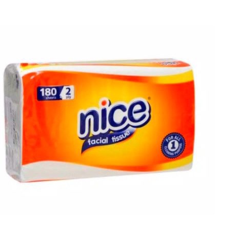Tissue NICE Facial Tisu 180 Sheets 2 Ply Tisue Lembut Non perfumed