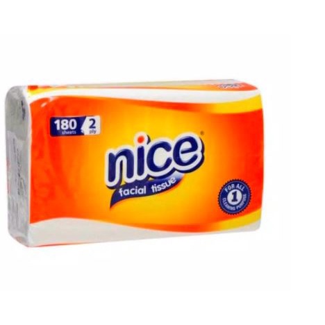 Tissue NICE Facial Tisu 180 Sheets 2 Ply Tisue Lembut Non perfumed