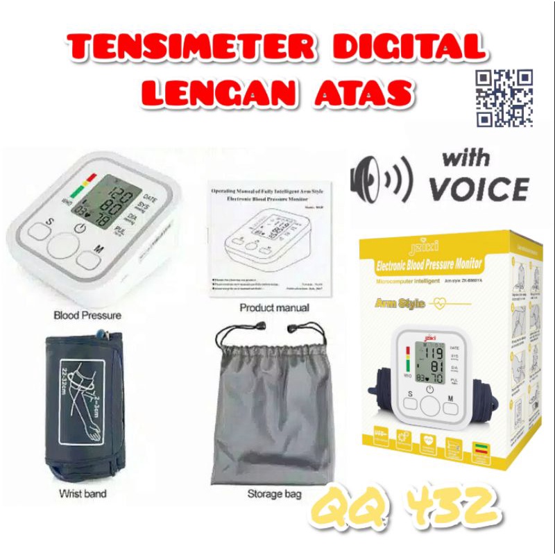 Tensimeter digital lengan atas alat ukur tekanan darah dengan monitor blood pressure alat tensi B869 BW-3205