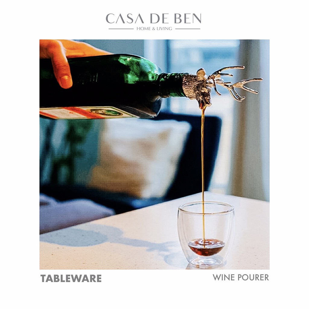 Deer Head Wine Pourer / Mouth Stainless Steel Penutup Botol Whisky Sirup Penuang Liquor