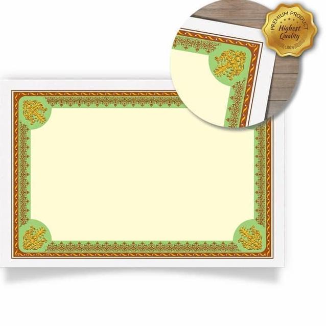 

[PRODUK LN0T7] Blanko Kertas Piagam Sertifikat Kartu Tik Folio green [50 Sheets] J8N