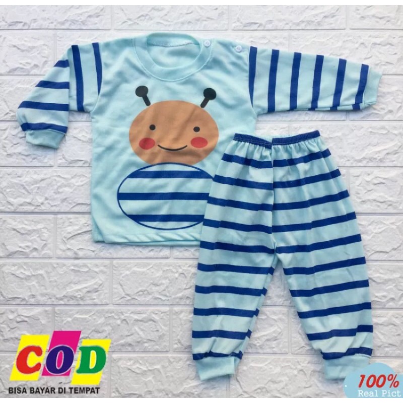 Setelan baju Panjang Bayi Piyama Anak Usia 6-12 Bulan Almeera Baby and Kids