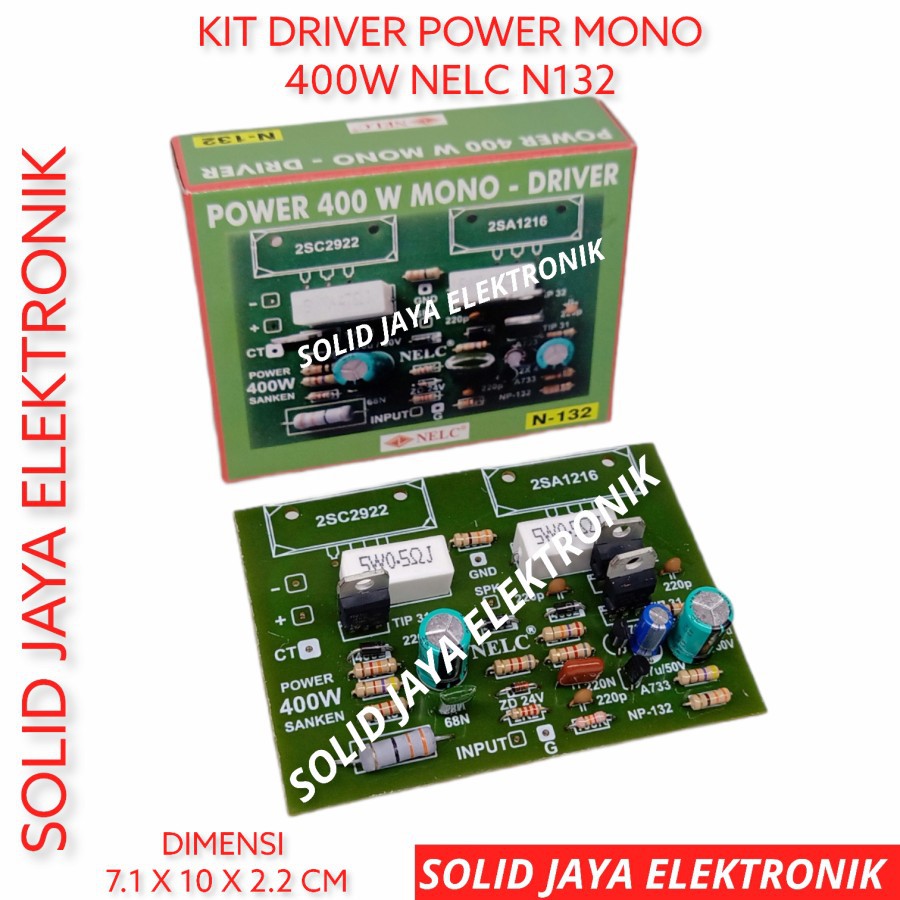 KIT DRIVER MONO POWER 400W NELC AMPLIFIER AMPLI 400 WATT W SANKEN TOSHIBA TIP MJL MJE NELC  N-132