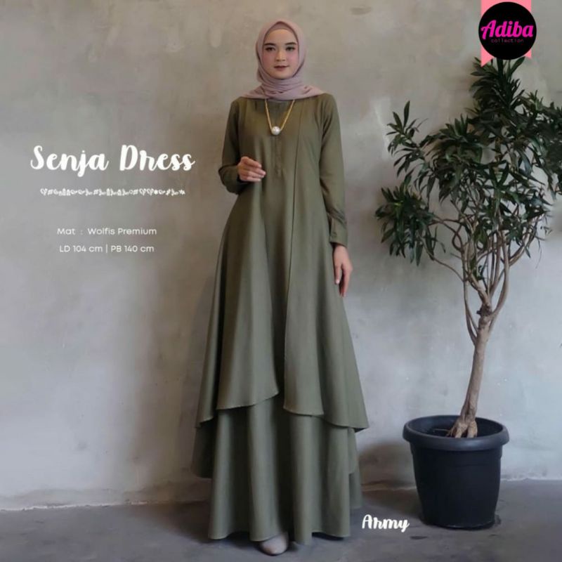 Senja dress long dress maxi gamis fashion wanita muslim
