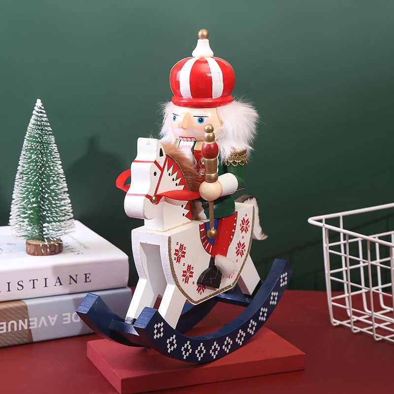 Pajangan Nutcracker Kereta Kayu Santa Snowman Kado Natal Christmas