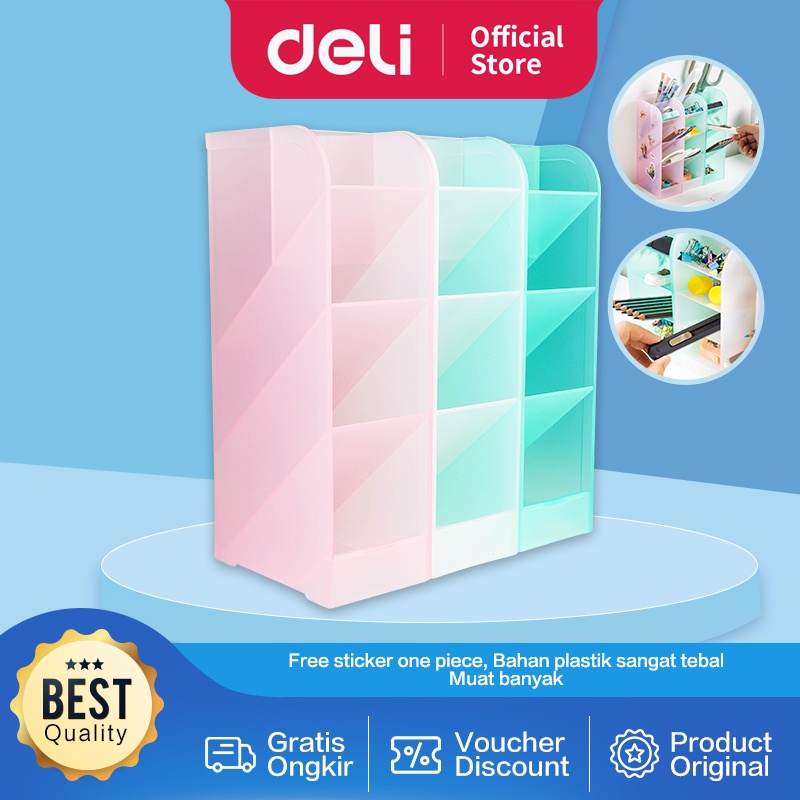 

Deli One Piece Pen Holder / Rak Alat Tulis di Meja 3 Warna Bahan Plastik Sangat Tebal Free Sticker One Piece EZ71