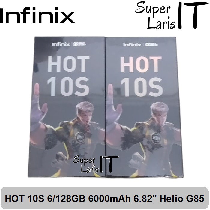 Handphone Infinix HOT 10S 6/128 GB 6.82" 6000mAh Helio G85 - Resmi