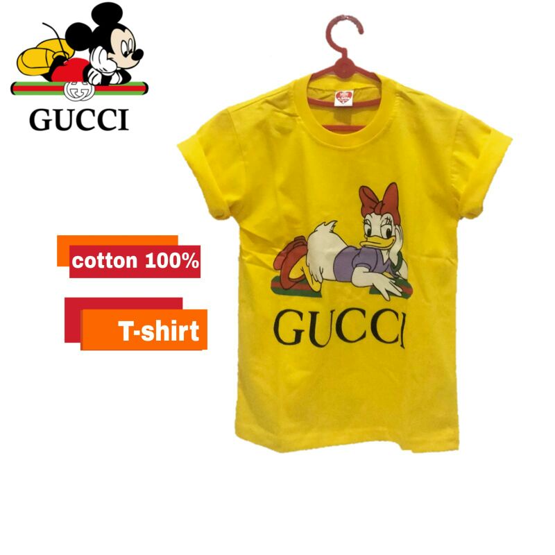 REALPIC 100% kaos cotton anak cewe 1-11th donal bebek pita bisa cod ini