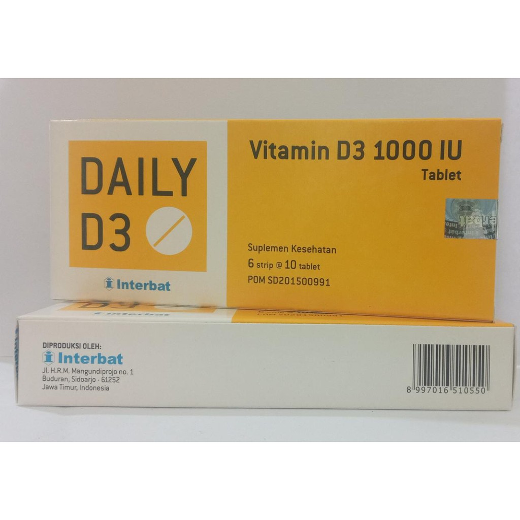 DAILY D3 1000 BOX ISI 60 TAB - Vitamin D3 1000 IU