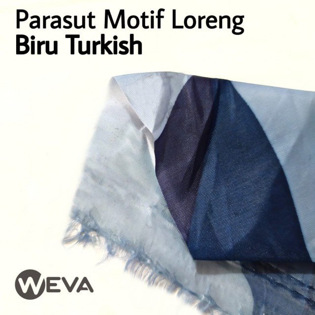 Bahan Kain Jaket Parasut Motif Loreng Biru Turkish Shopee Indonesia