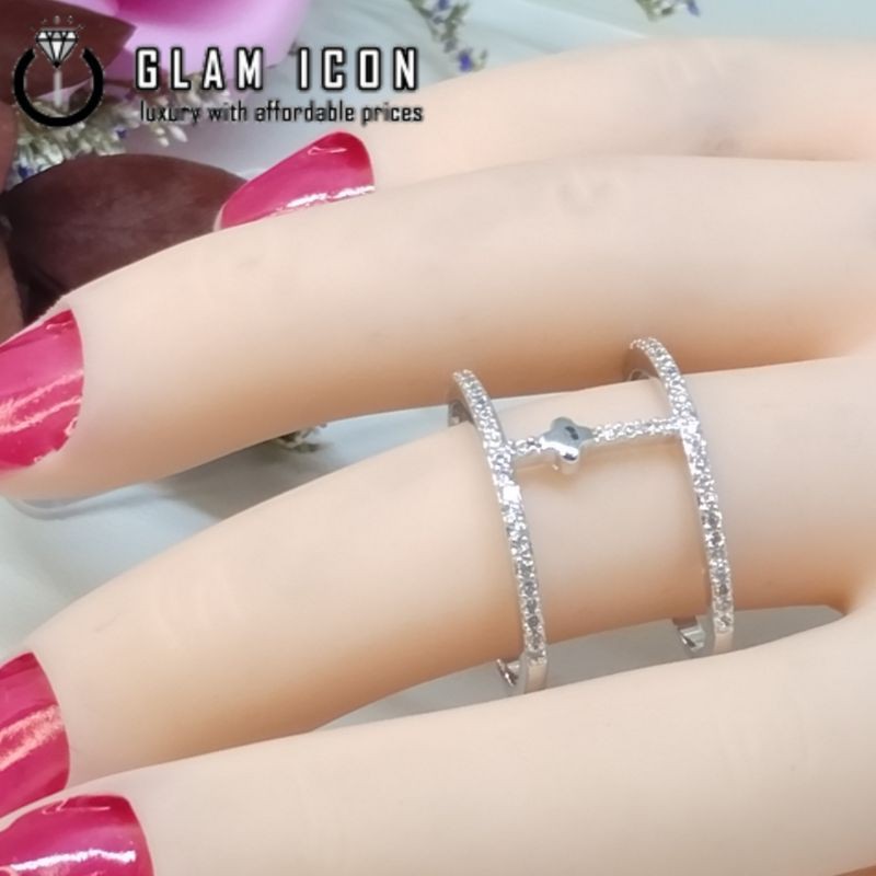 GLAMICON JEWELRY - Aksesoris wanita Cincin Wanita  Mata Zircon Minimalis  C0274 CCS