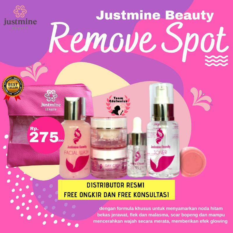 JUSTMINE BEAUTY SKINCARE - Paket Remove Spot / Flek & Bopeng