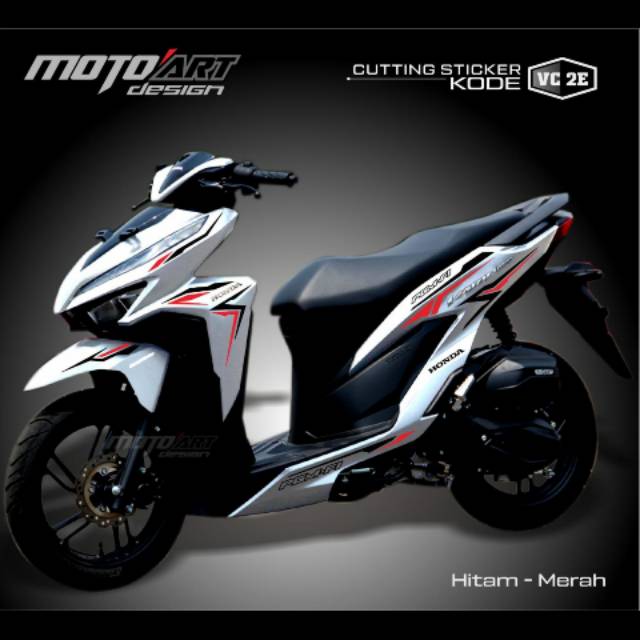 Paling Baru Modif Stiker  Vario  150 Warna Putih Aneka 