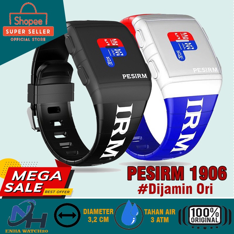 PESIRM 1906 Jam Tangan Remaja Pria Wanita Cowok Cewek Digital Sport Original Anti Air Terbaru Kekini