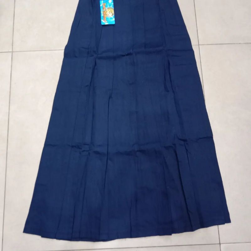 Rok panjang SMP/SMA/SMK (biru, abu, putih, hitam, coklat, hijau)