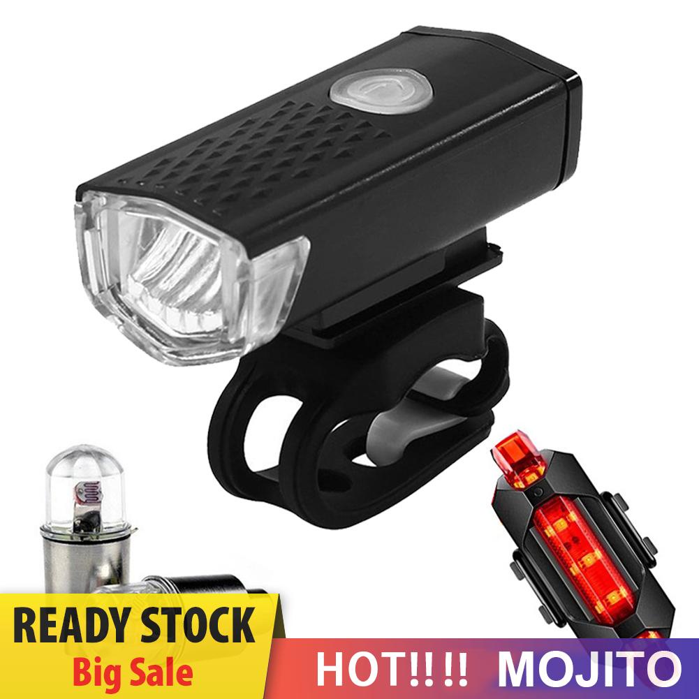 Xpe Set Lampu Depan / Belakang Sepeda Mtb Led 300lm 800mah