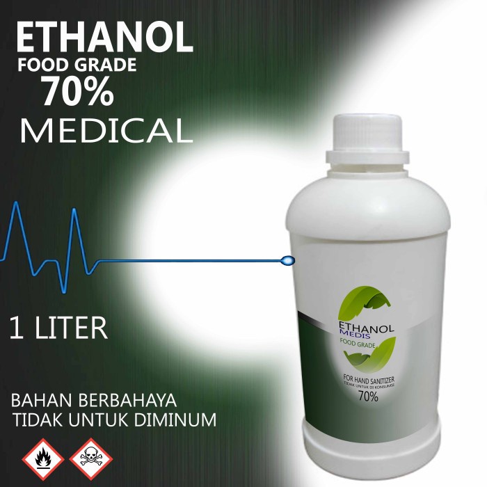 Alkohol 70% Etanol medis1 Liter Food Grade Formula baru produk OPI baru By Oke Sabuny sudah ada izin edar resmi by Oke sabun suplayer