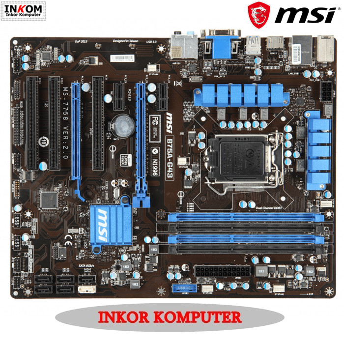 Motherboard Mainboard Mobo Intel B75 MSI ATX