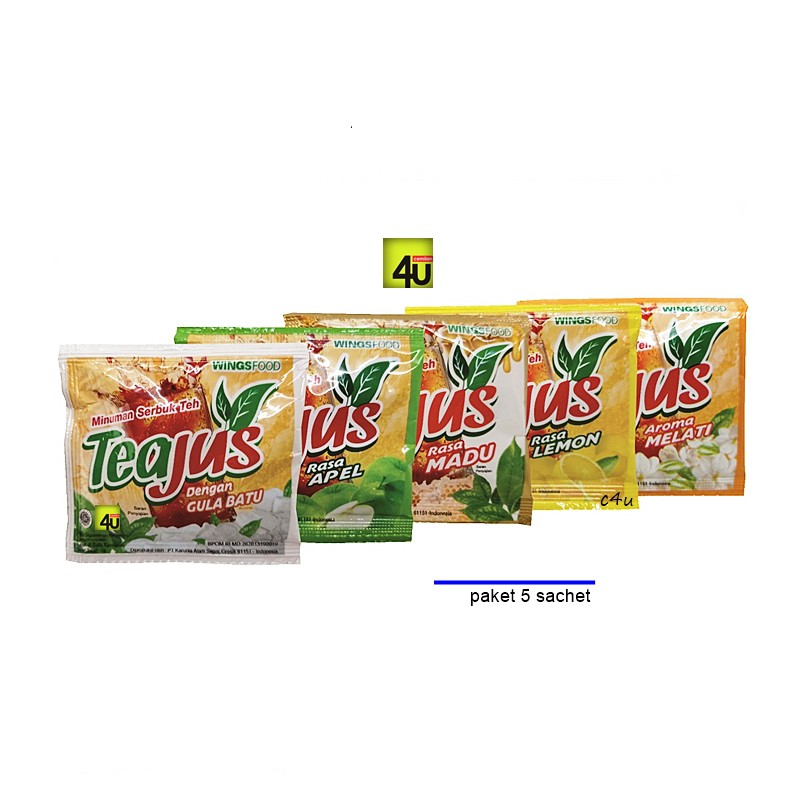 Jual Teajus Minuman Serbuk Teh Paket 5 Sachet Shopee Indonesia 9416