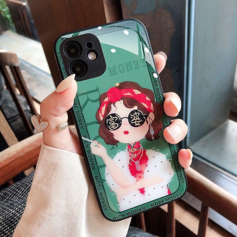 Elegant lady design Phone case for IPhone 12 13 11 Pro Max X Xs Max Xr 7 8 Plus Fbbl