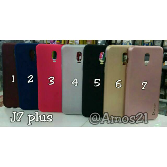 Softcase violet samsung J7 plus