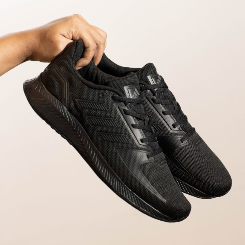 Sepatu Ads Run Falcon 2.0 Triple Black  Original OEM Sepatu Running Pria / Sepatu Olahraga Pria