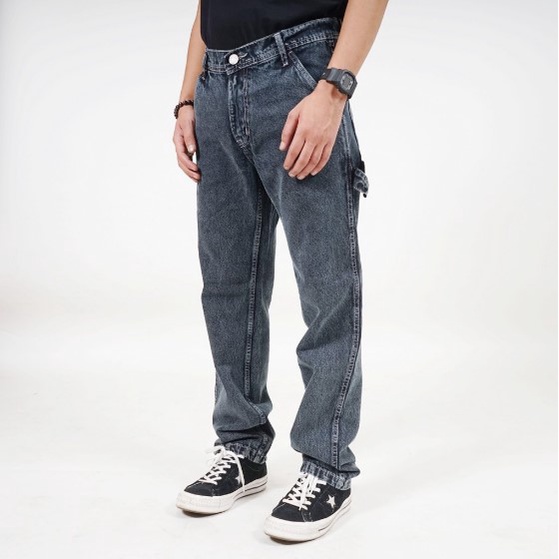 CELANA PANJANG DENIM PRIA SUPER EGO | SECARP SNOW BLACK