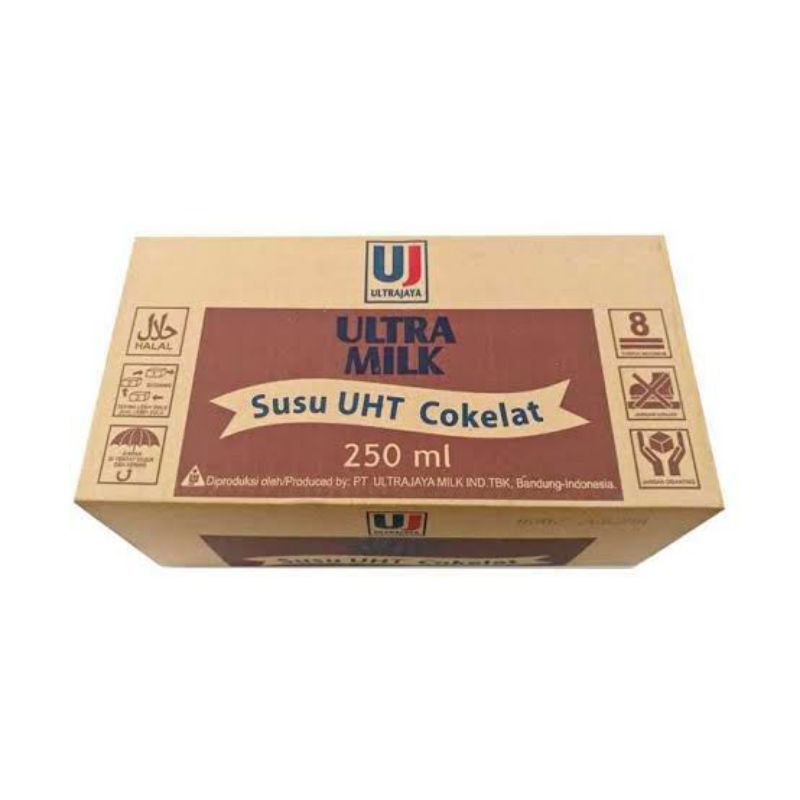 

Ultra Milk Susu UHT Cokelat 250ml 1 dus