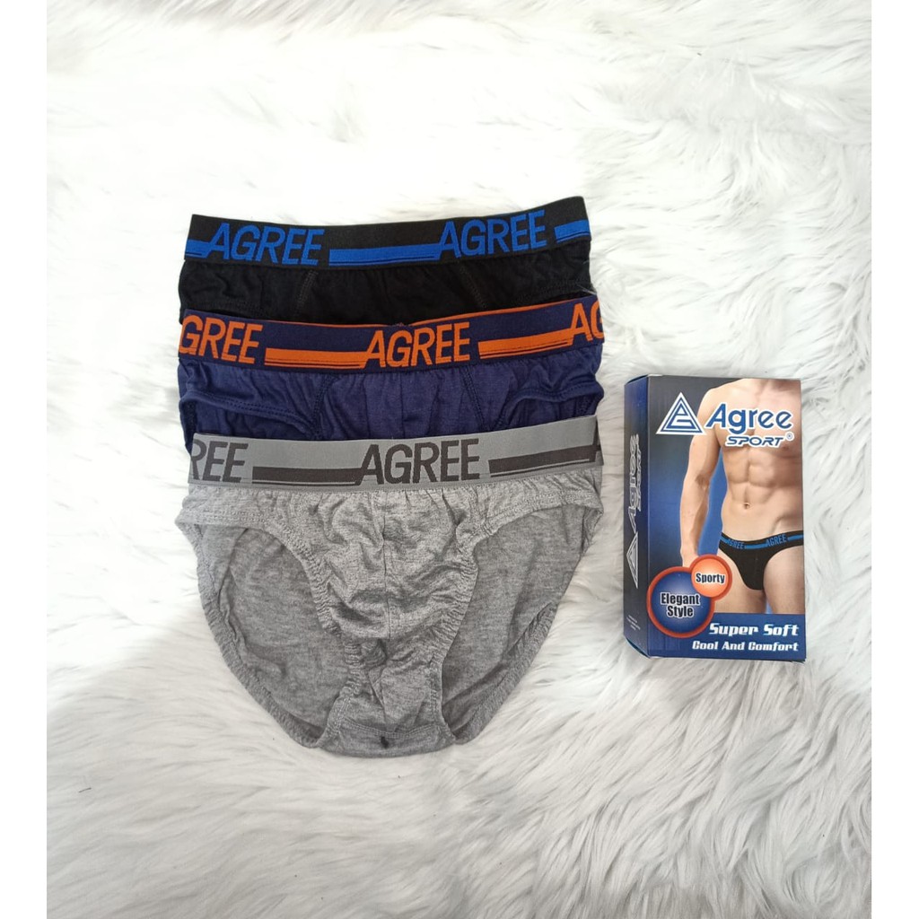 3 PCS CELANA DALAM PRIA | CELANA DALAM AGRE ART. 2325 | CELANA DALAM MEN'S BRIEF