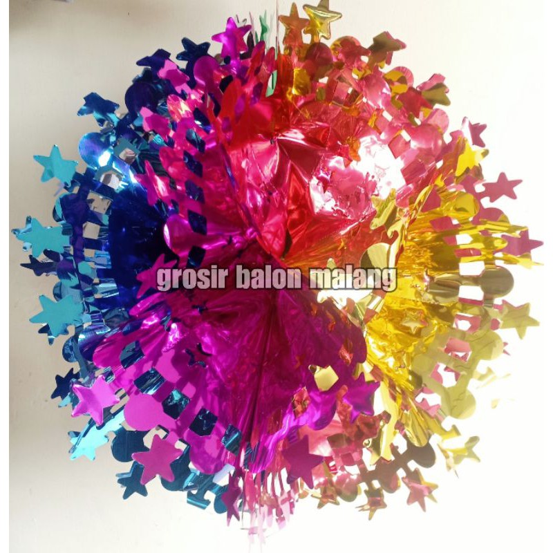 lampion gantung dekorasi hiasan natal star besar