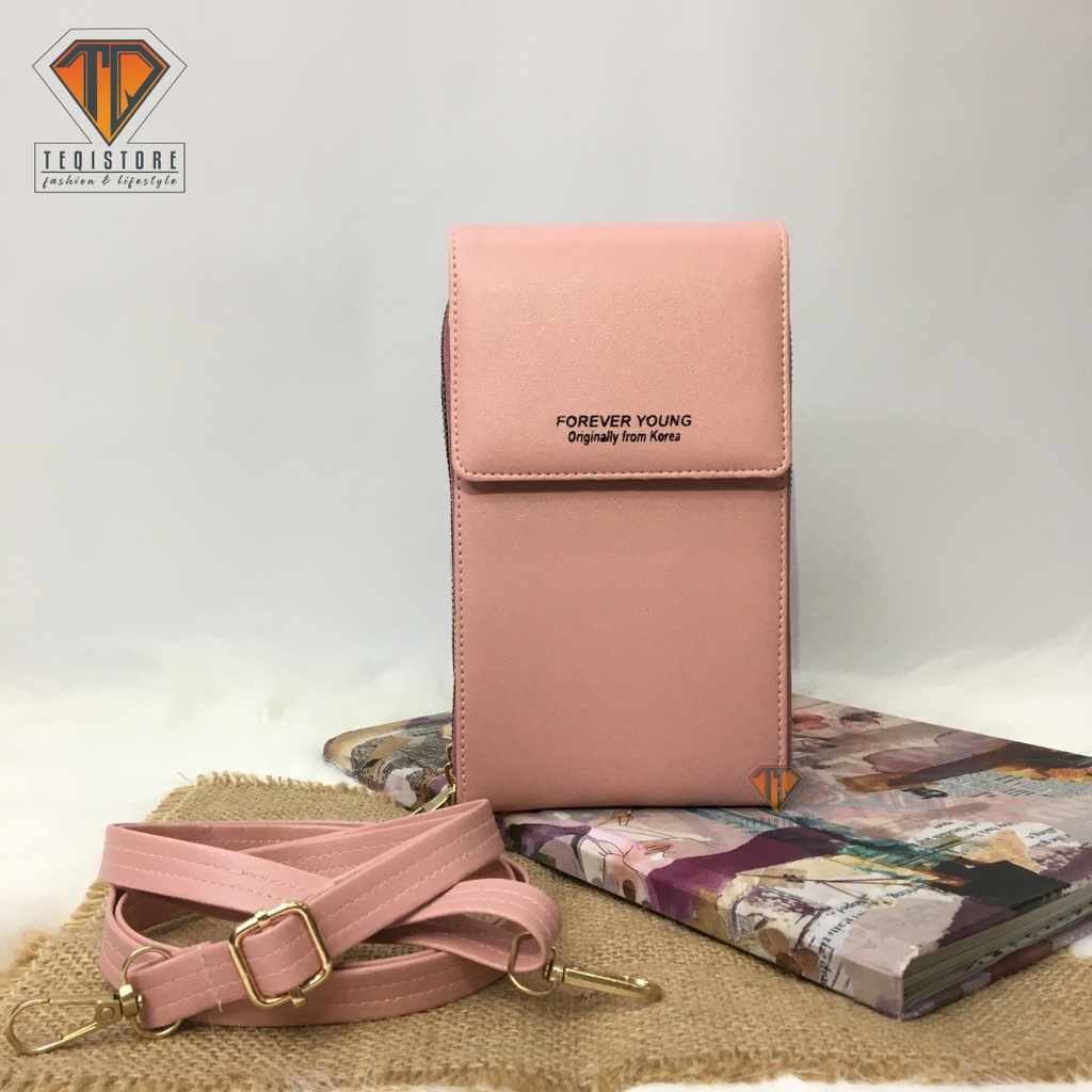Dompet FOREVER YOUNG Tas Korea Tas Dompet Wanita Panjang Tas HP Katie & Berly | Tas Slempang | Tas L