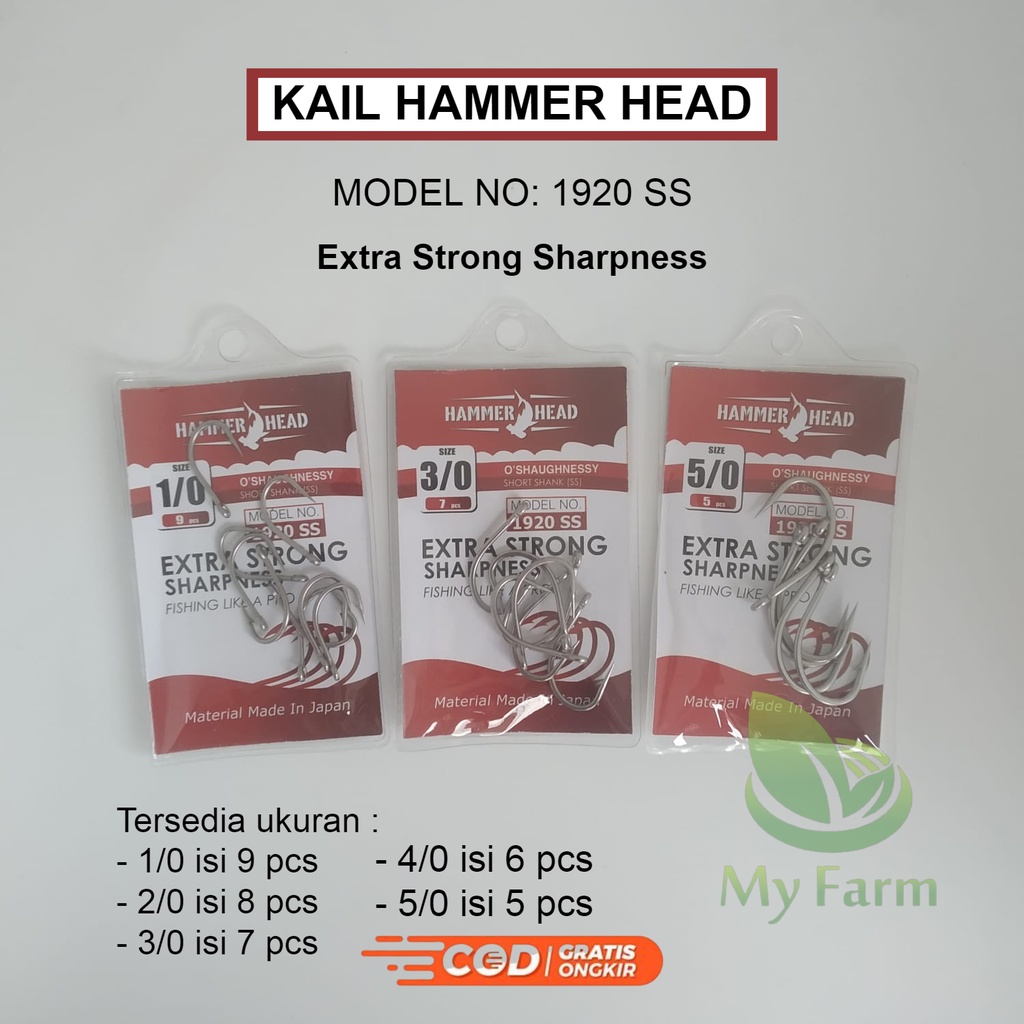Mata Kail Hammer Head Oshaughnessy Model 1920 Ss Ukuran Besar Pancing Laut Pasiran Kuat Dan Murah