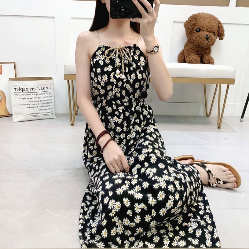 BEFAST - ZFC OOTD Wanita Dress WINNY / Summer Dress / Midi Dress / Dress Casual / Pakaian Dress Kekinian / Dress Pantai / Outfit Wanita Remaja Terbaru / Dress Motif Bunga / LongDress Terlaris