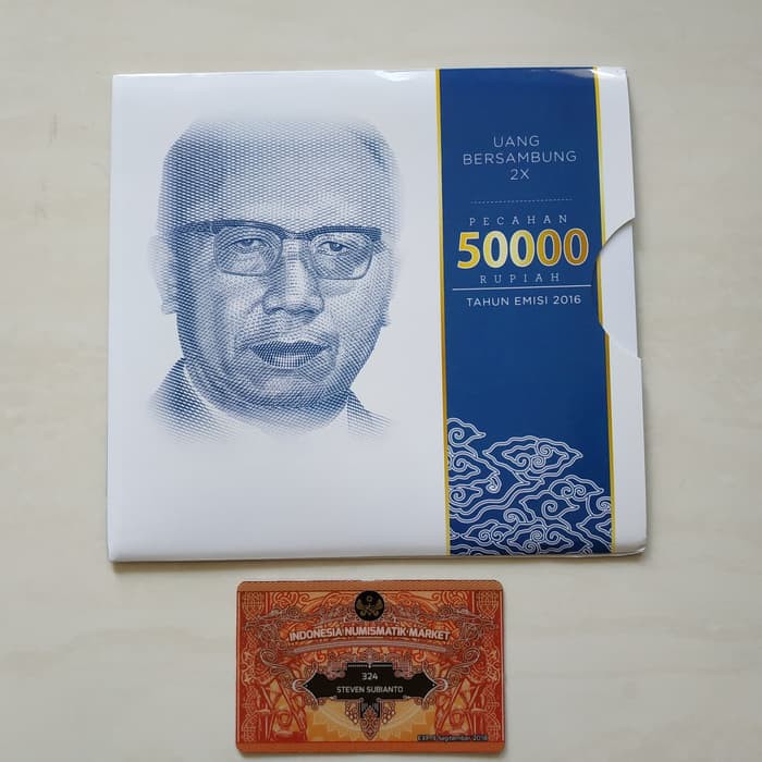 Uang Uncut 50000 Rupiah x2 th 2016