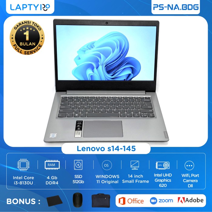 Laptop Lenovo Ideapad s14-145 Intel Core i3 gen 8 Ram 4Gb DDR4 Ssd 512