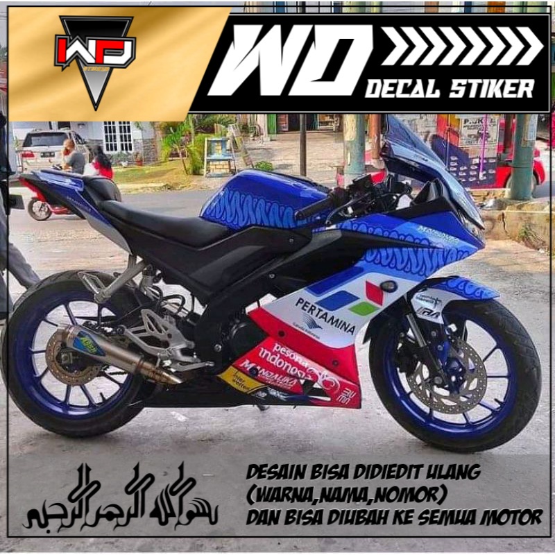 Dekal sticker R 15 motif mandalika