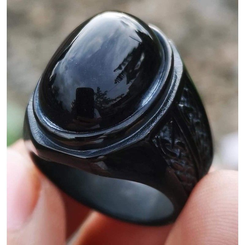 cincin batu natural kecubung wulung