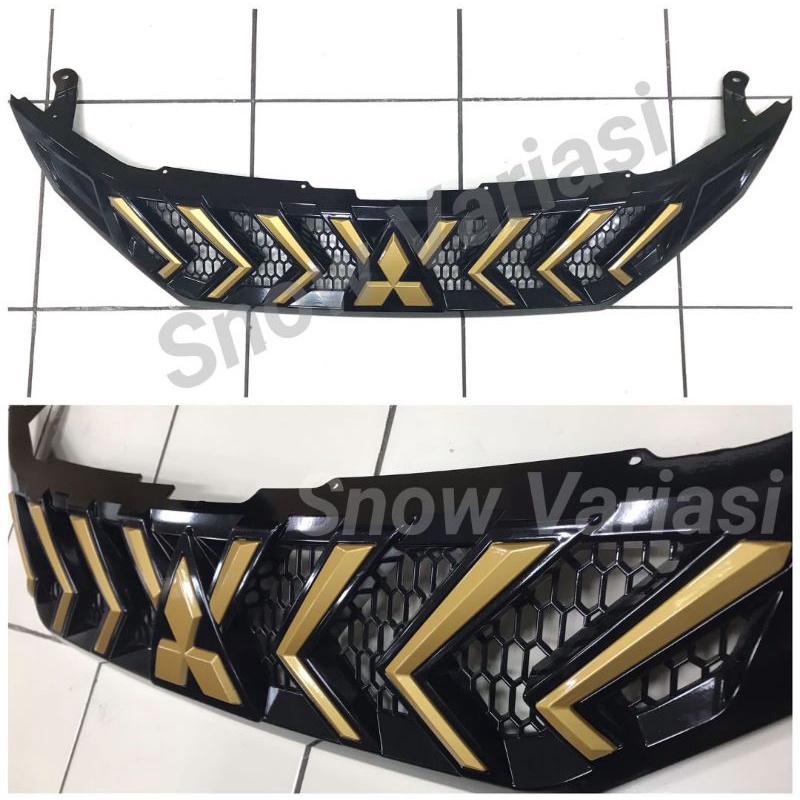 Gril Grill Front grille cover Xtivo xpander hitam kilap doff lis Gold JSL