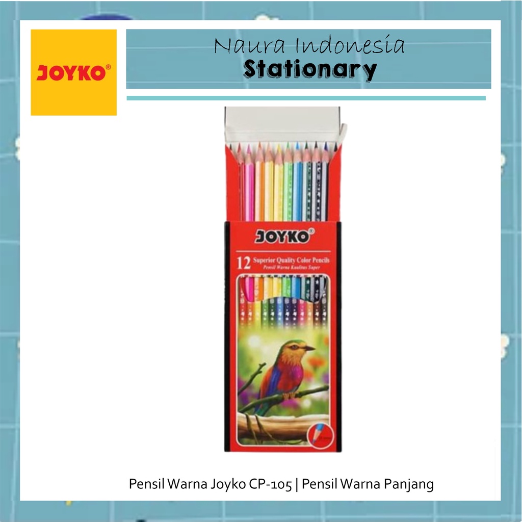 

PENSIL WARNA JOYKO CP-105 | PENSIL WARNA JOYKO 12 WARNA PANJANG