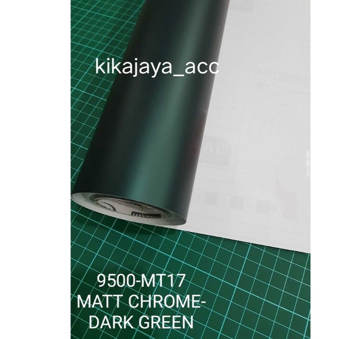 SKOTLET HIJAU TUA DOFF METALIK STIKER SKOTLET MOTOR MOBIL DARK GREEN MATT CHROME STIKER LEMARI AQUAR
