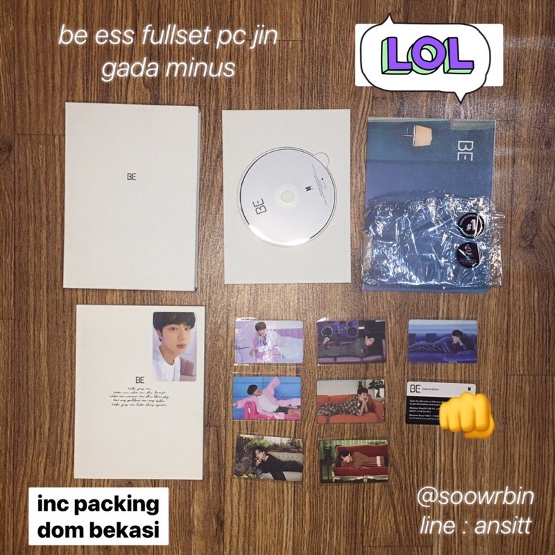 ALBUM BE ESSENTIAL FULLSET UNSEALED BTS