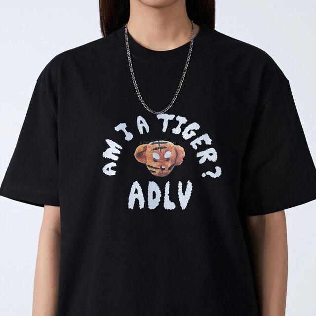 ADLV Tiger Teddy Bear Doll Tee Black 100% Authentic