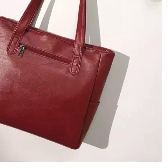 Tas Tote bag Wanita Kulit Kapasitas Besar - Totebag Kulit - Tas Wanita - Tas Wanita Kekinian 2021 - 